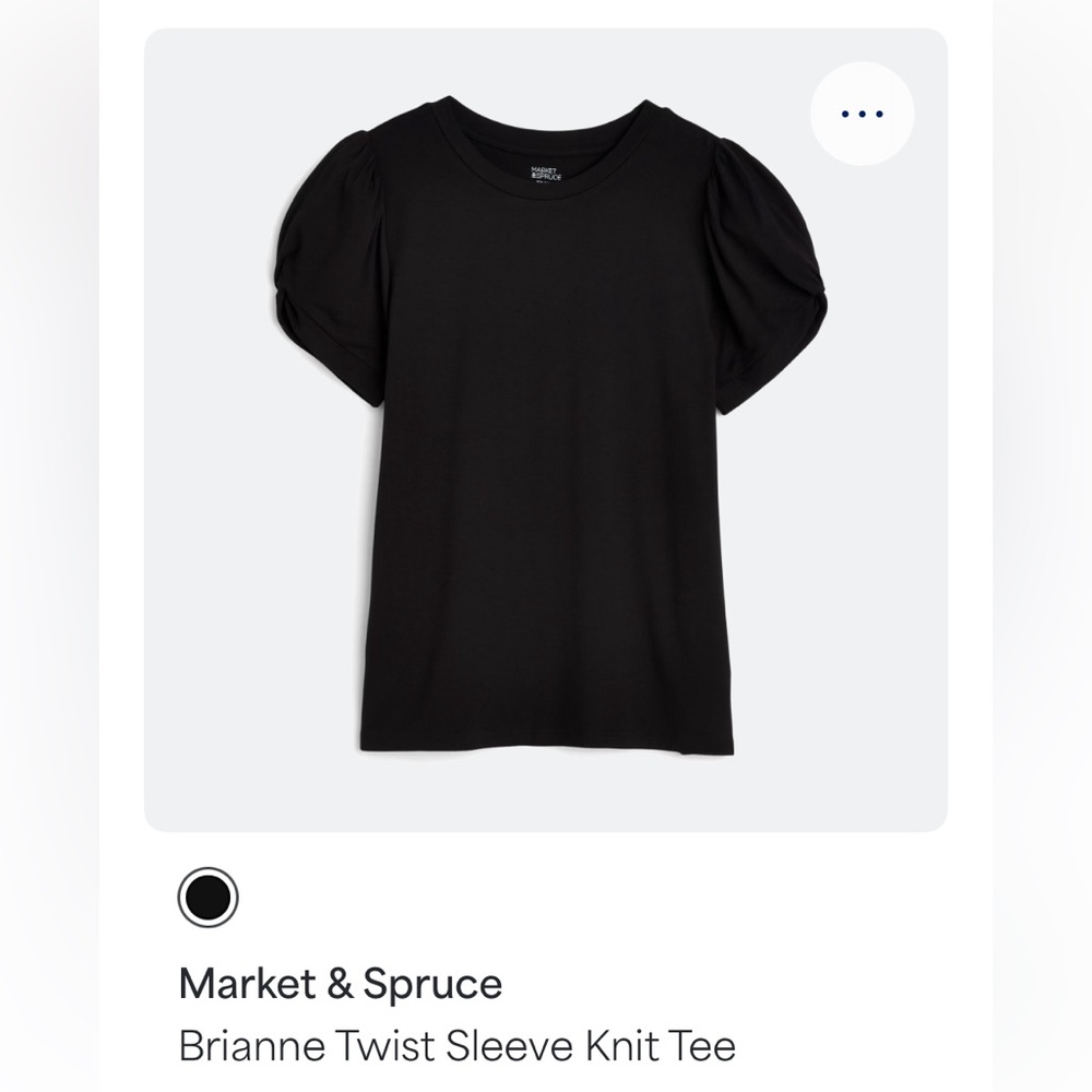 Stitch Fix Market & Spruce Brianna Twist Sleeve Knit Too Black Large NEW